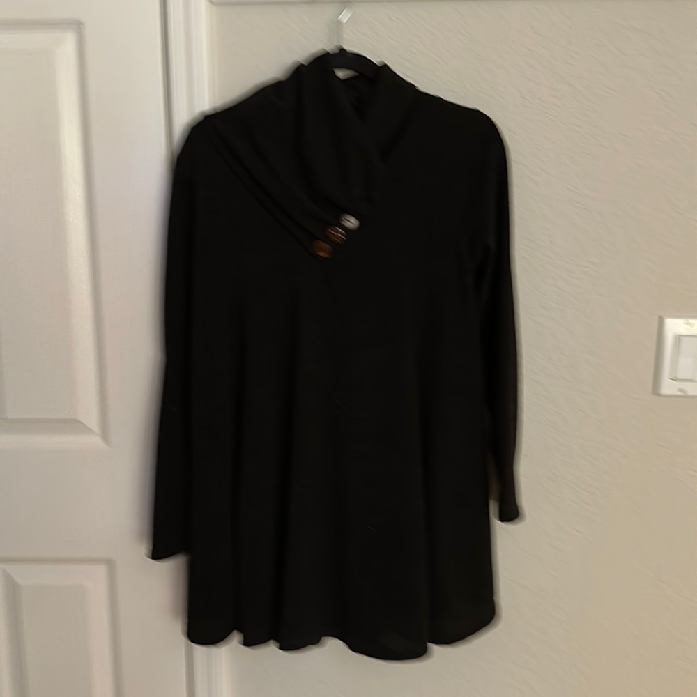 Heimish tunic sweater with buttons